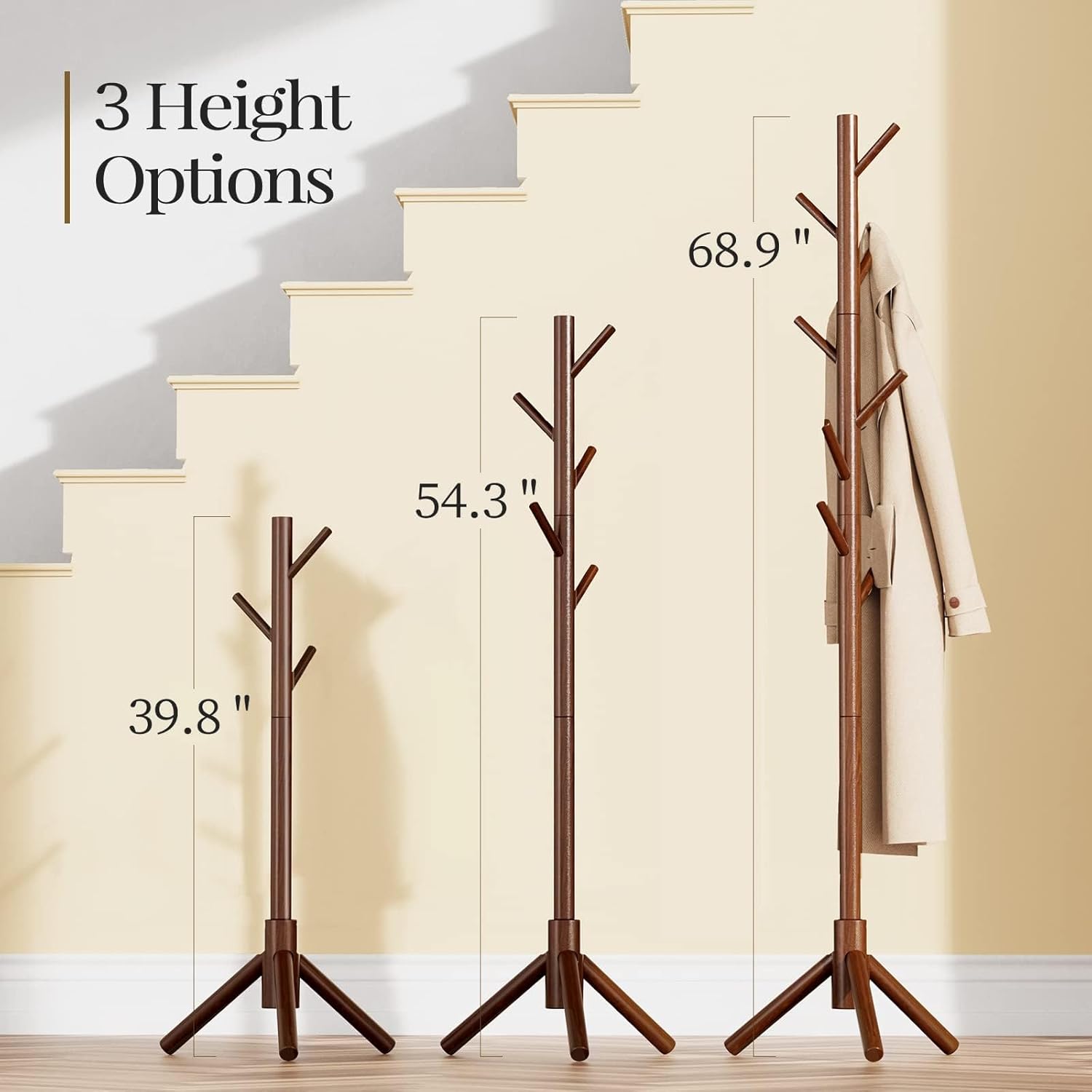 Sturdy Wooden Coat Tree