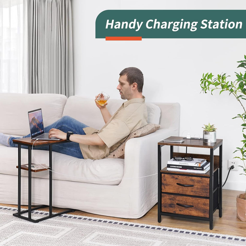 Nightstand with Charging Station