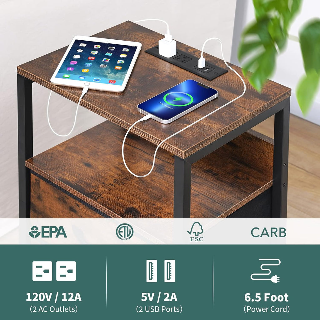 Nightstand with Charging Station