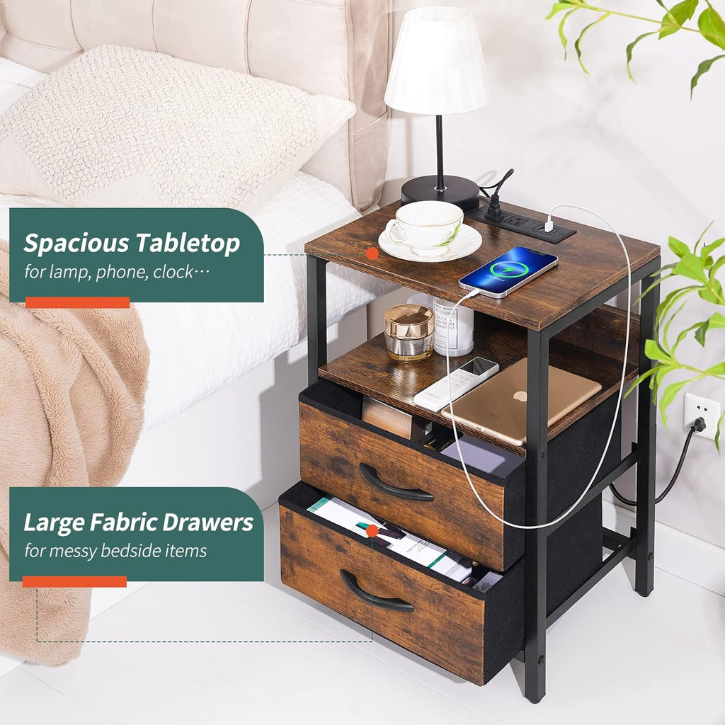 Nightstand with Charging Station